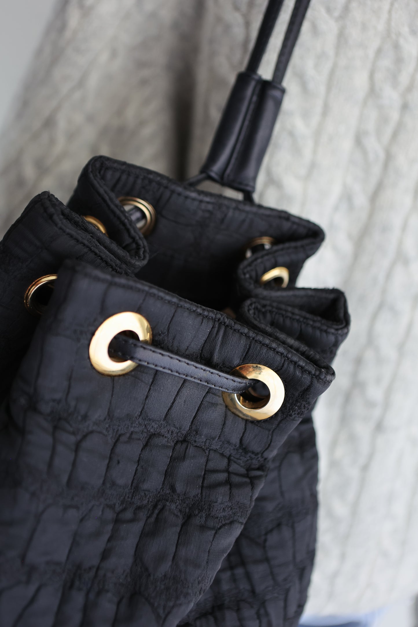 vintage quilted backpack shoulder bag