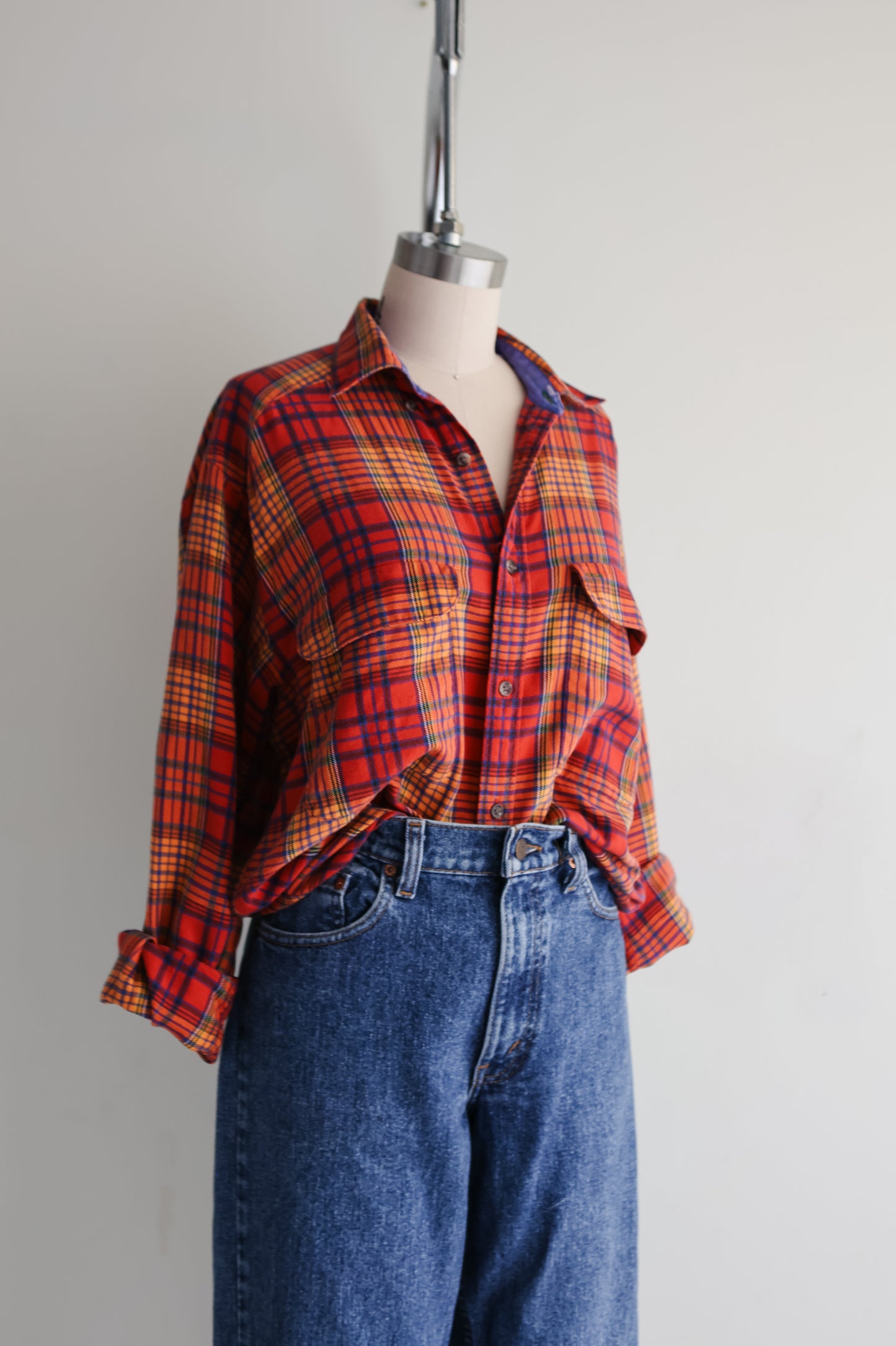 vintage plaid flannel shirt (M/L)