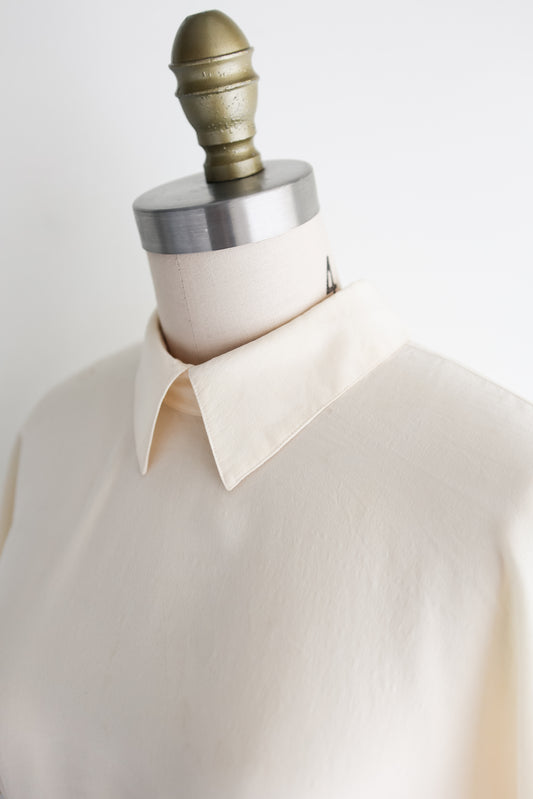 vintage crepe silk blouse (S)