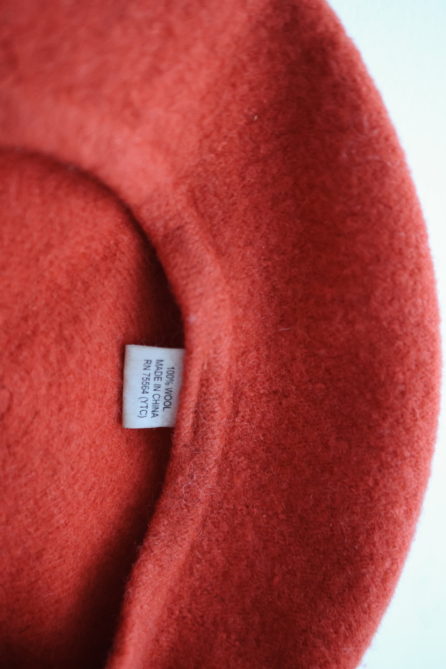 vintage persimmon wool beret