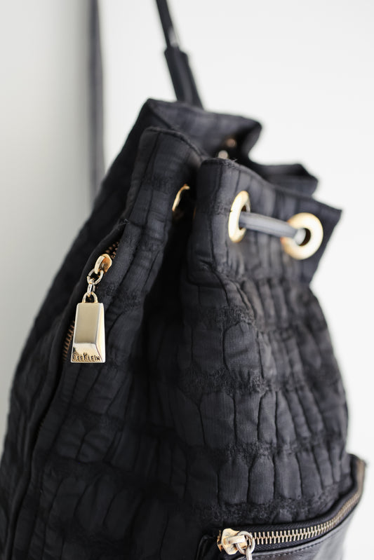 vintage quilted backpack shoulder bag