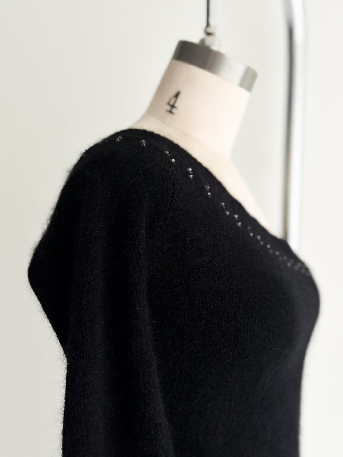 vintage sequined angora sweater (S)