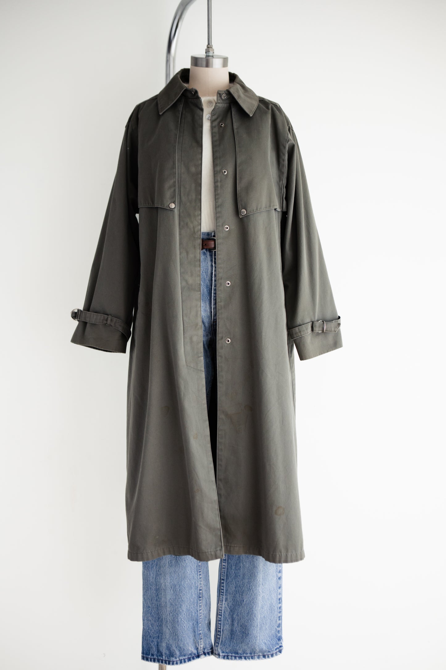 vintage canvas trench coat (M)