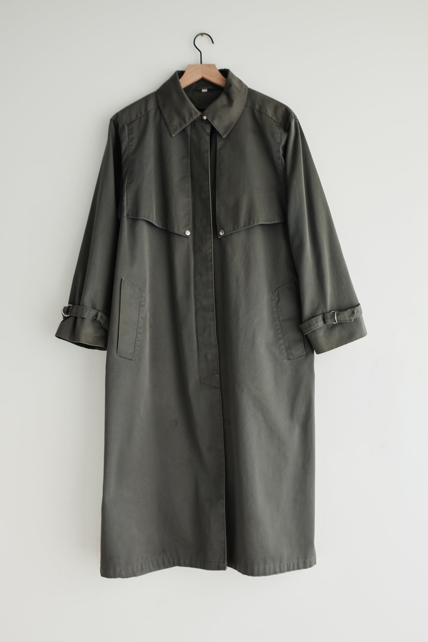 vintage canvas trench coat (M)