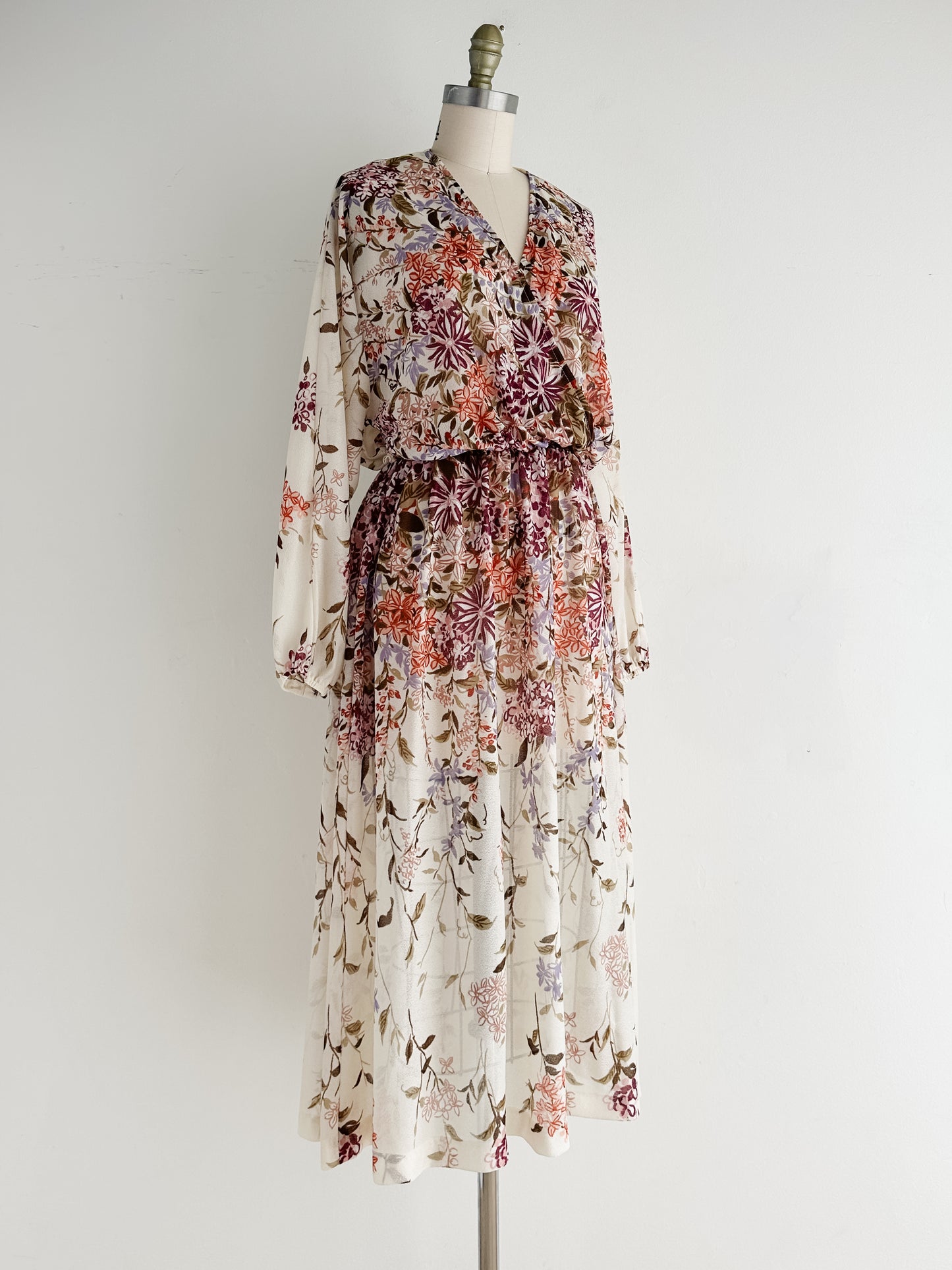 vintage sheer wrap dress (M)