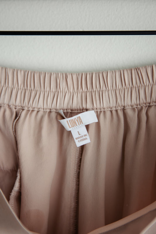 silk LUNYA pajama shorts (L)