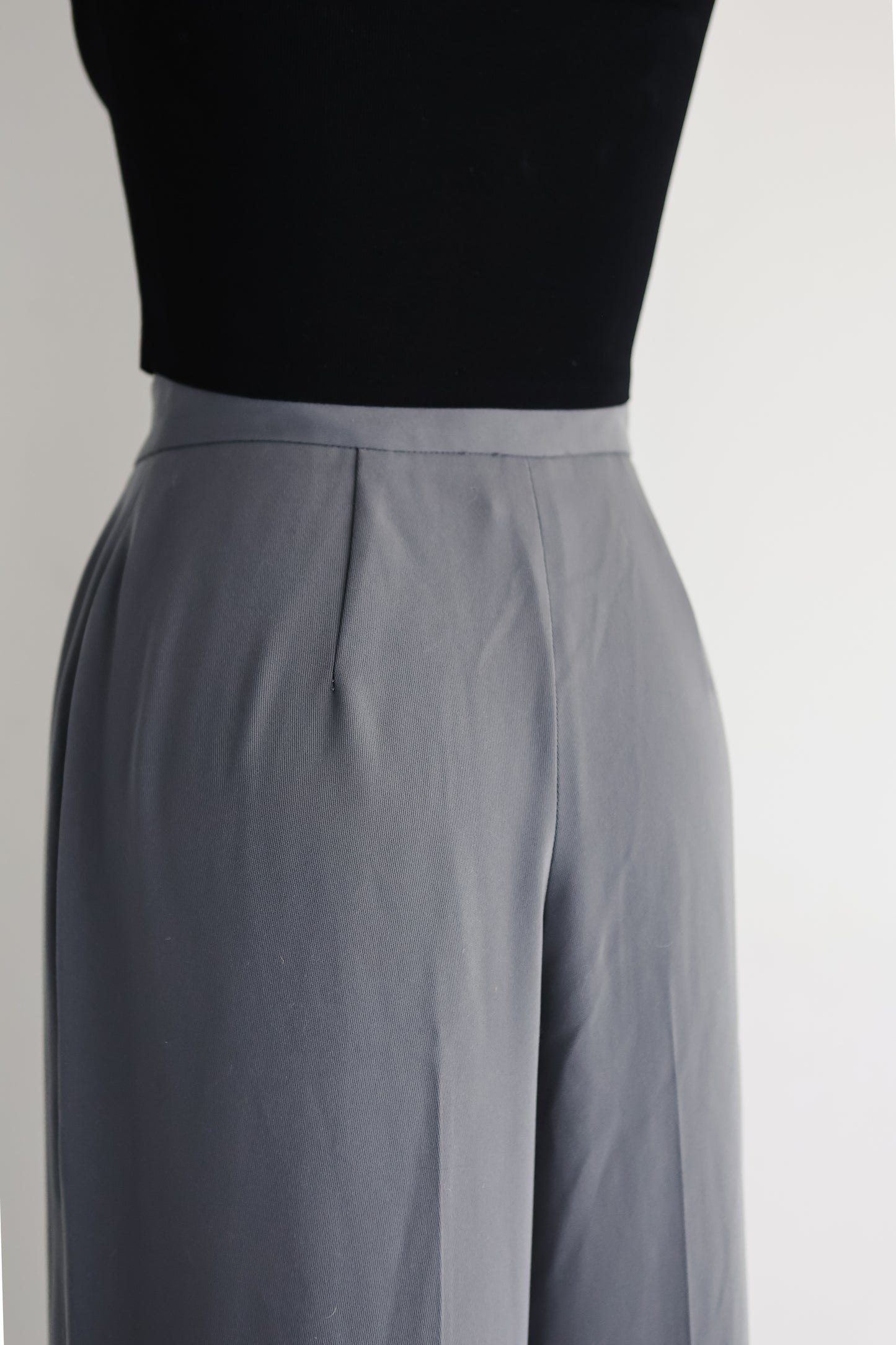 vintage wide leg crepe pants (S)