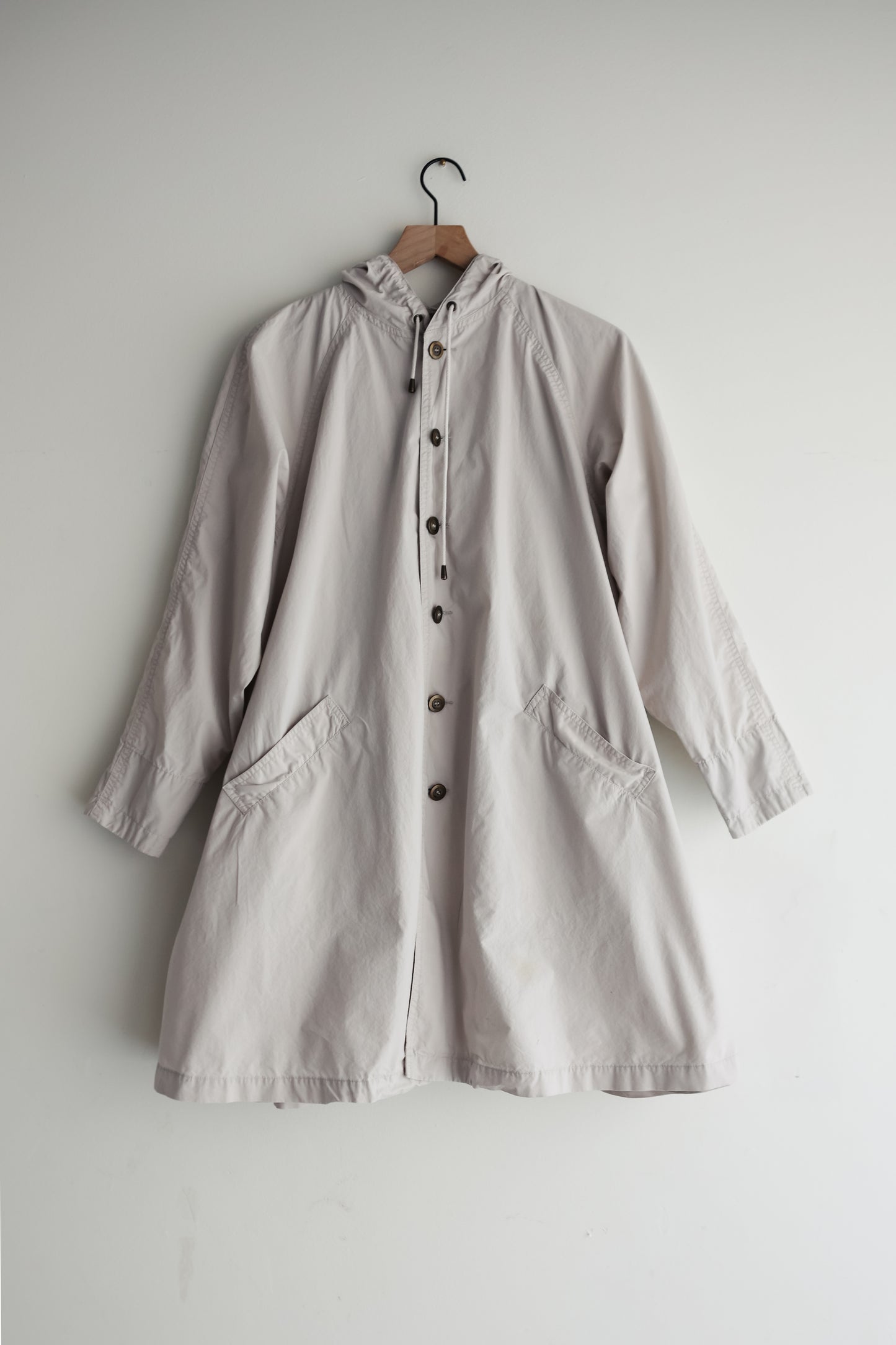 vintage canvas hooded swing jacket (M)