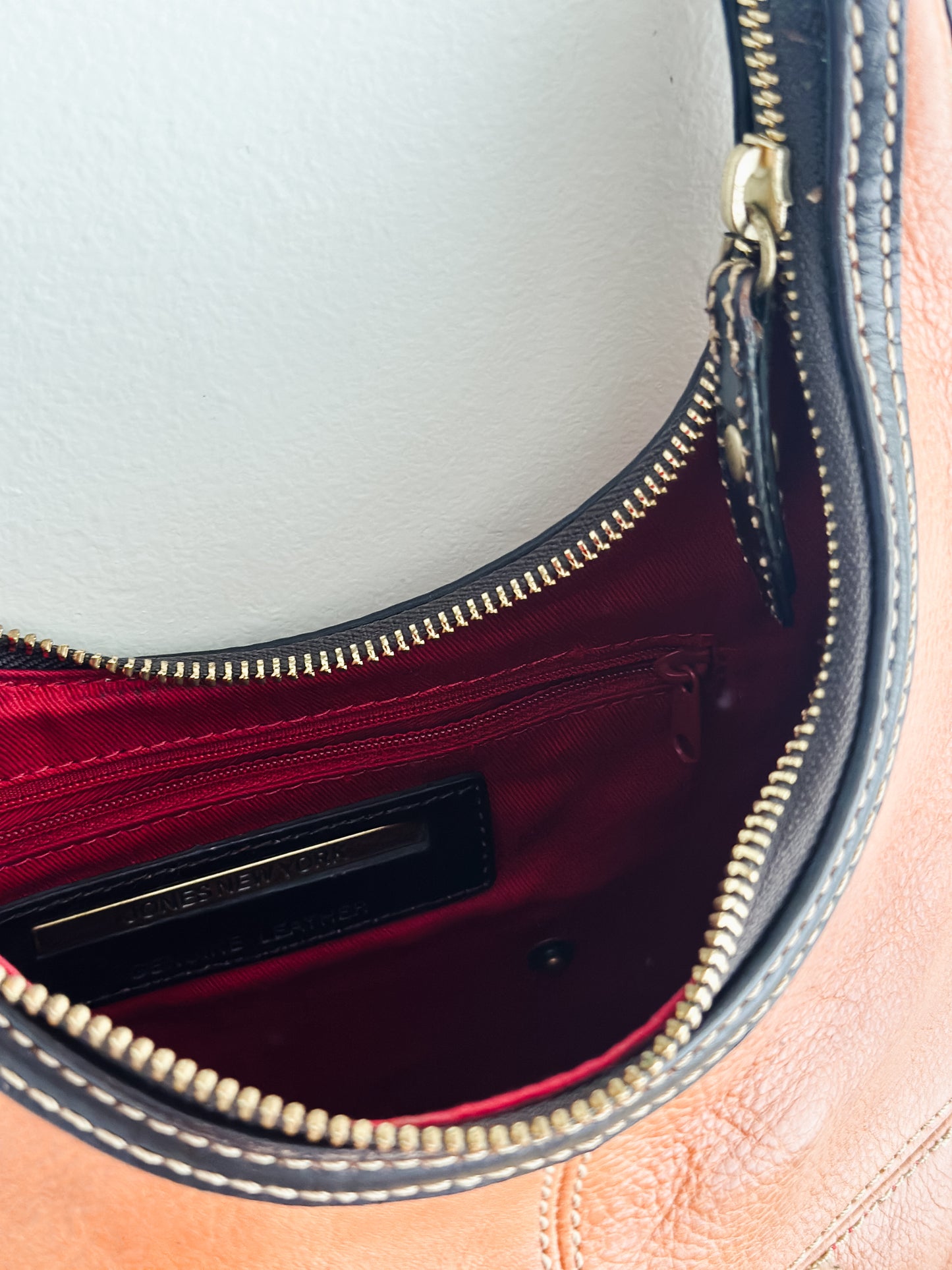 vintage saddle leather hobo bag