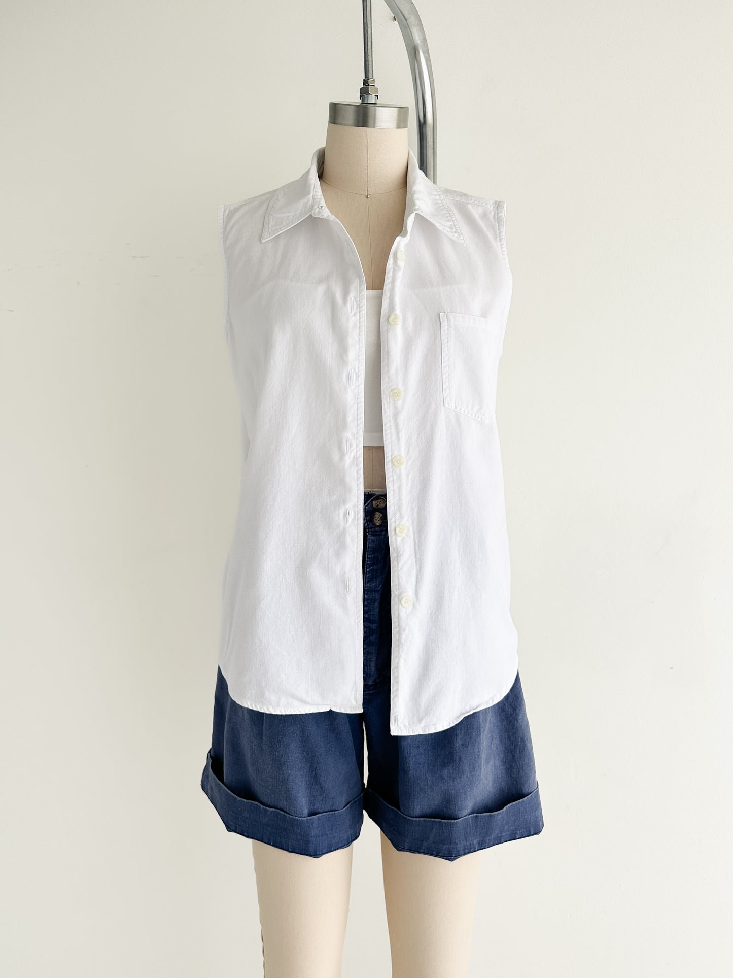 vintage white cotton shirt (M)