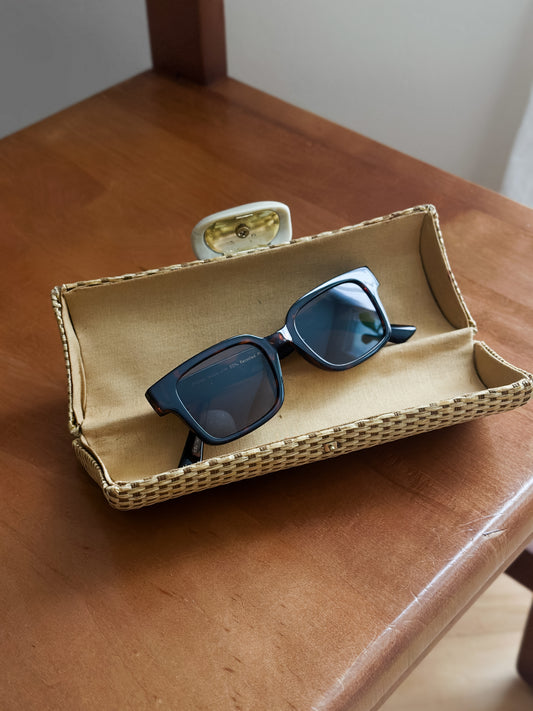 vintage woven sunglass case
