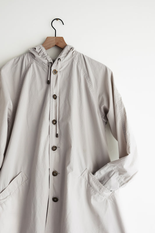 vintage canvas hooded swing jacket (M)