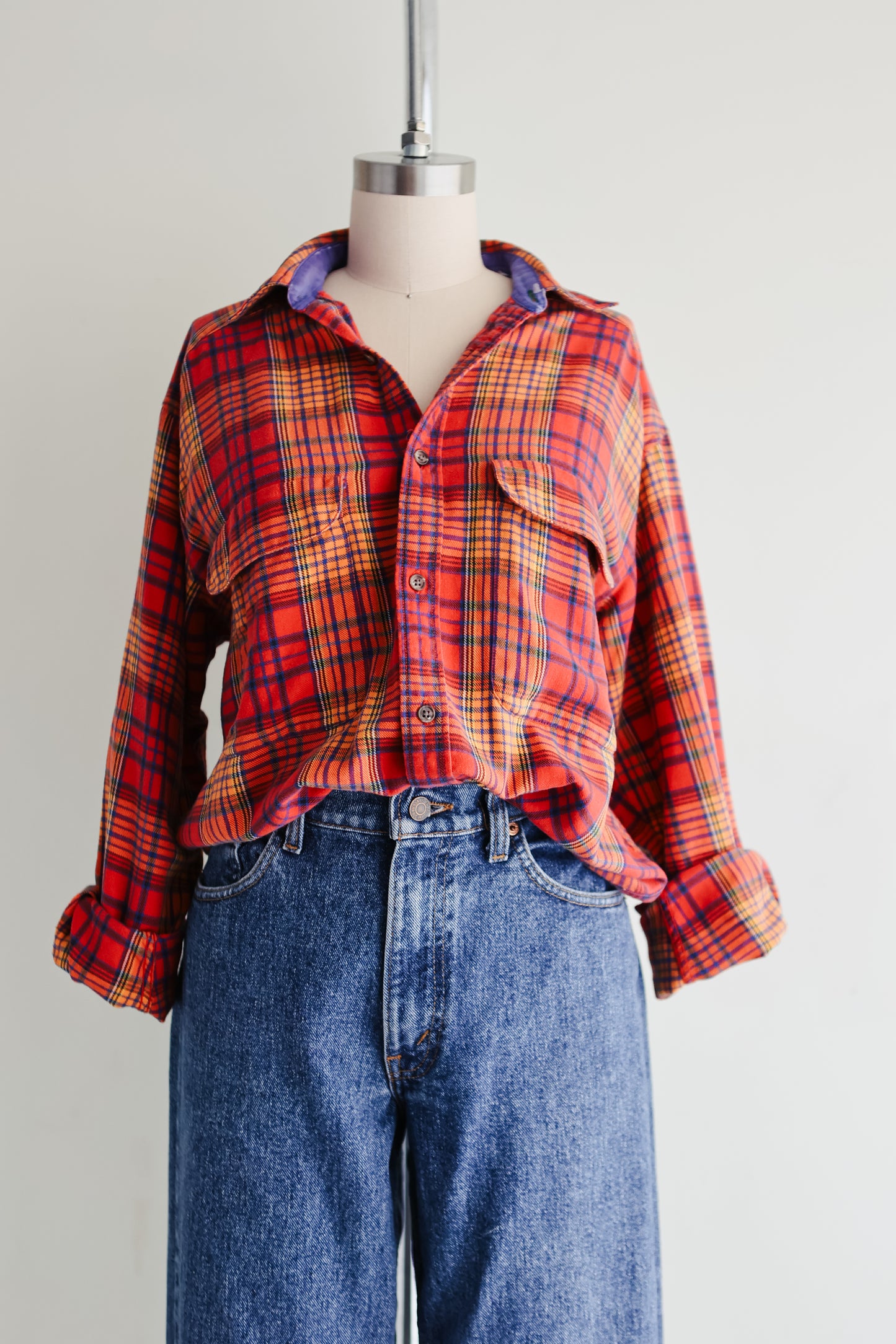 vintage plaid flannel shirt (M/L)