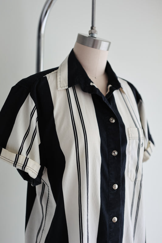 vintage striped cotton shirt (S/M)