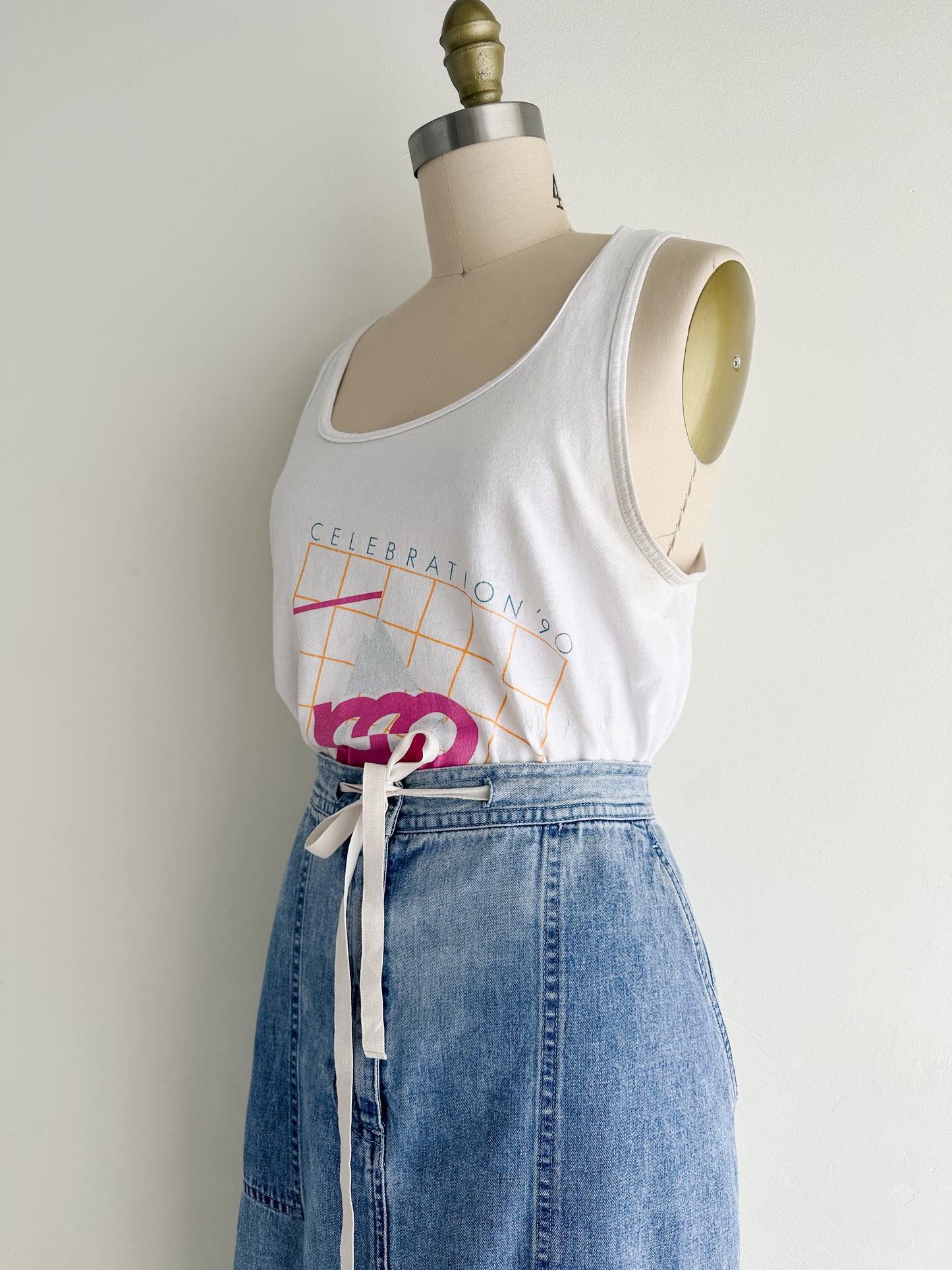 vintage 1990 screenprint tank (M)