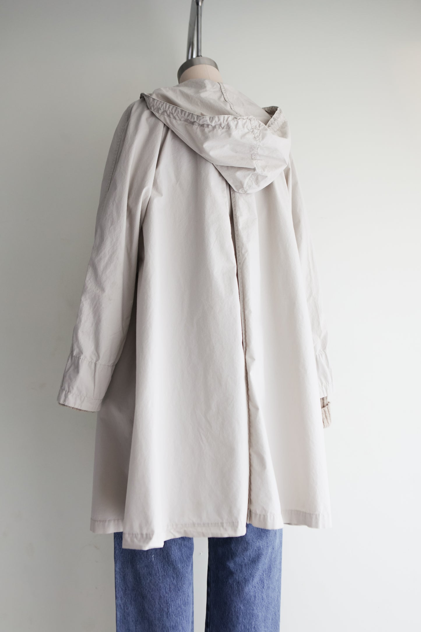 vintage canvas hooded swing jacket (M)