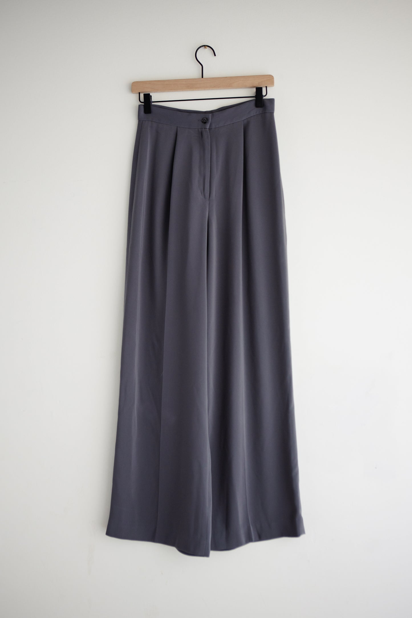 vintage wide leg crepe pants (S)