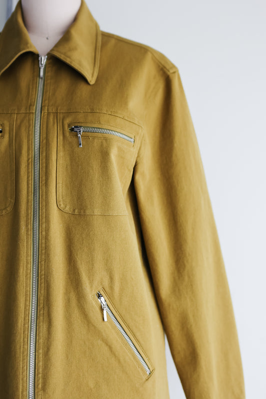 vintage olive cotton jacket (S/M)