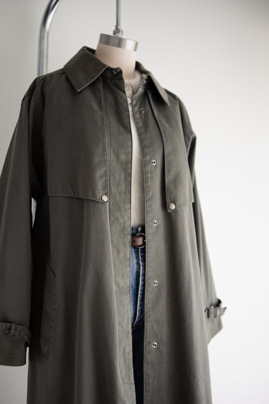 vintage canvas trench coat (M)