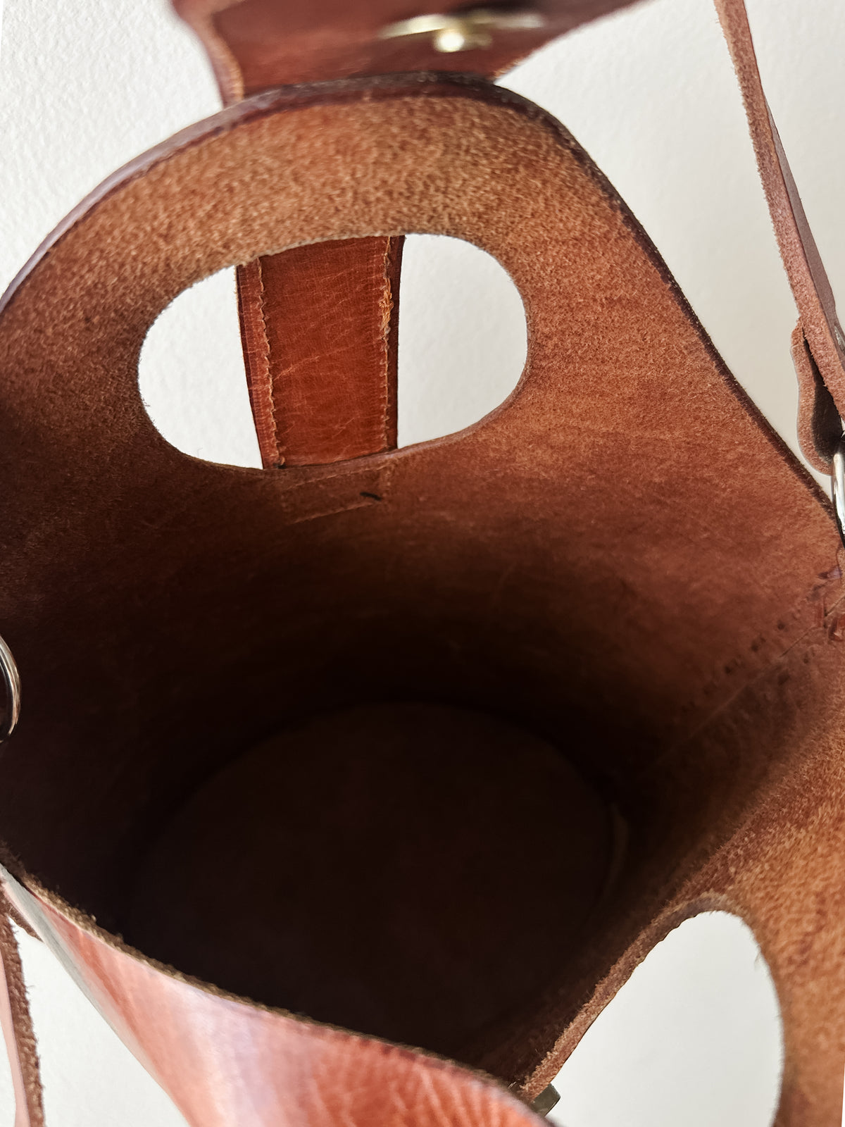 vintage sculptural leather bag