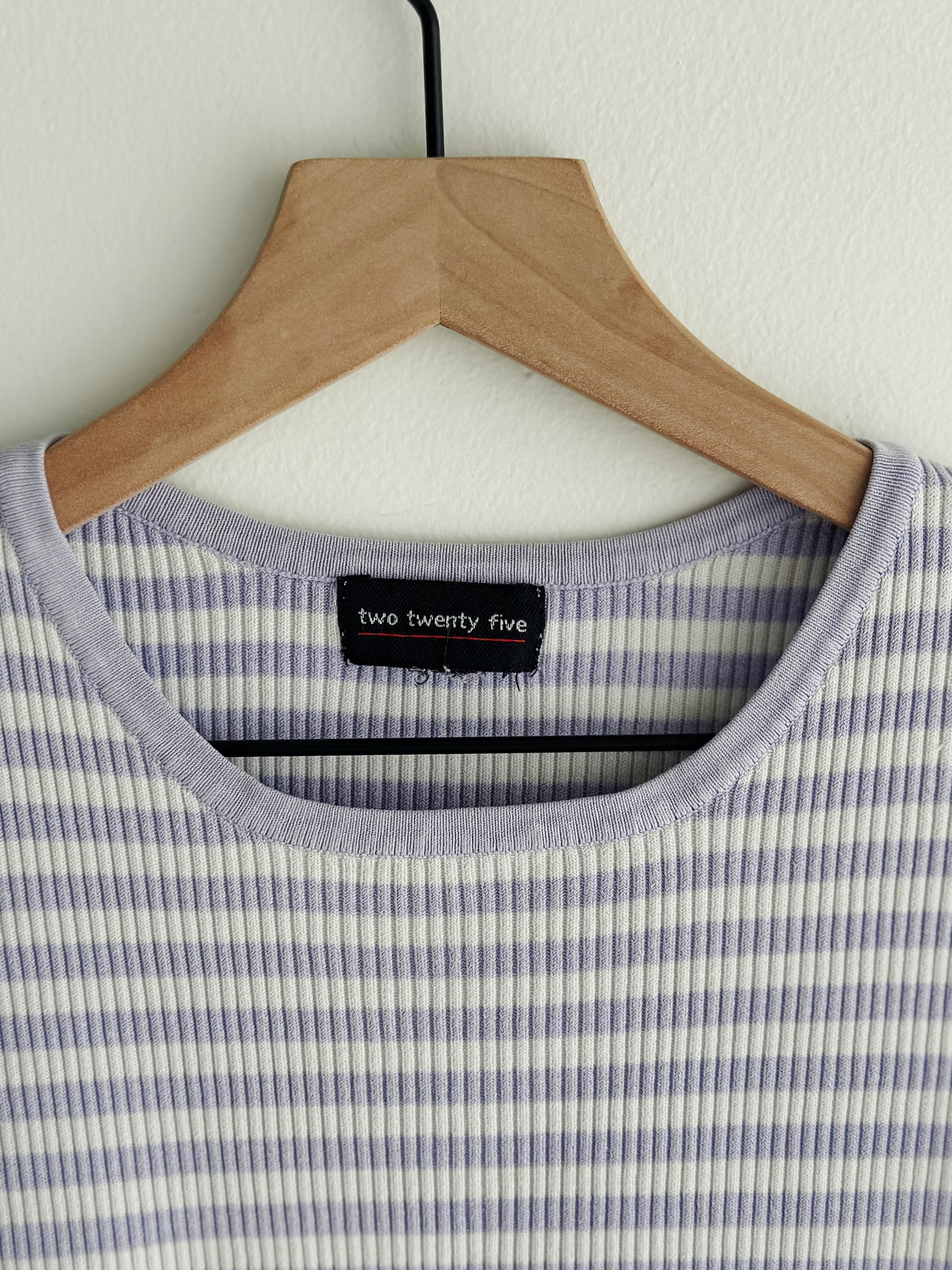 vintage lavender ribbed knit tee (S)