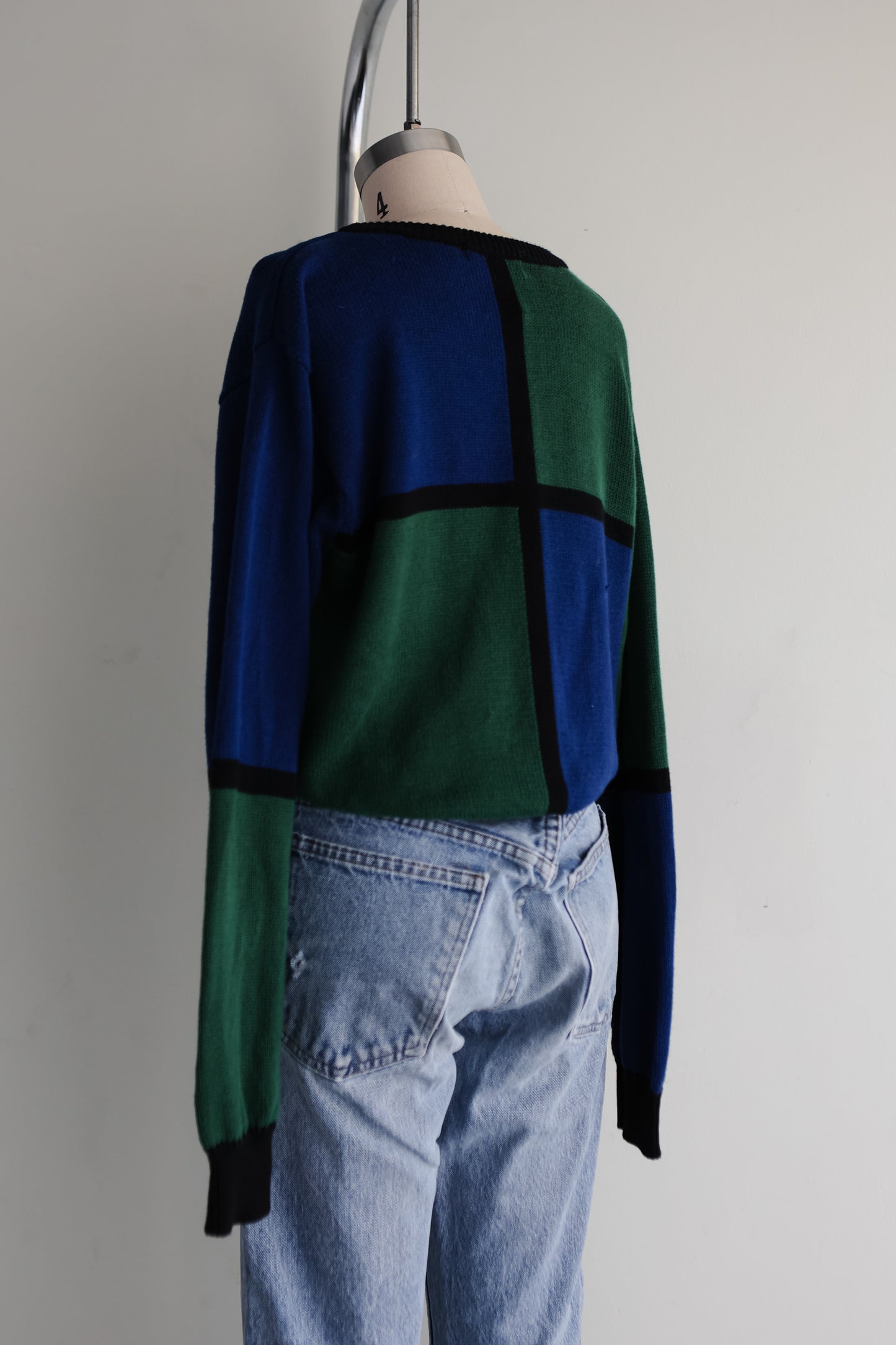 vintage color block sweater (S)