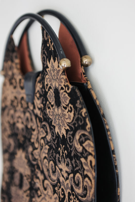 vintage 60s tapestry handbag