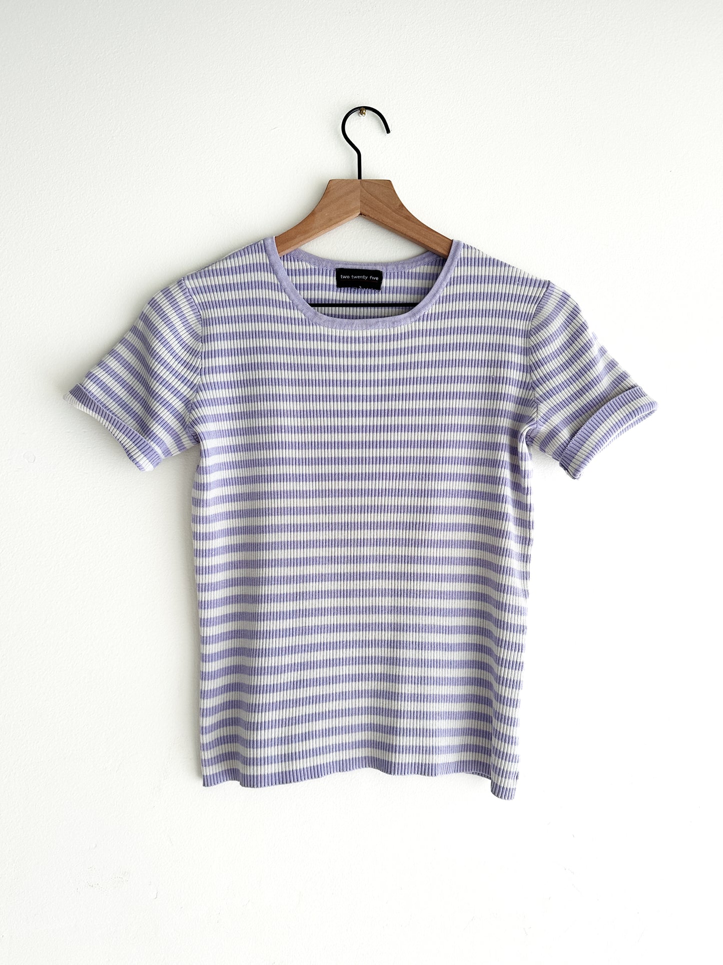 vintage lavender ribbed knit tee (S)