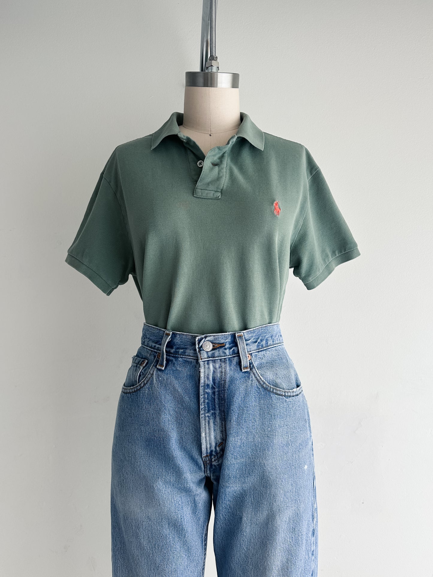 vintage sage polo RL tee (S/M)