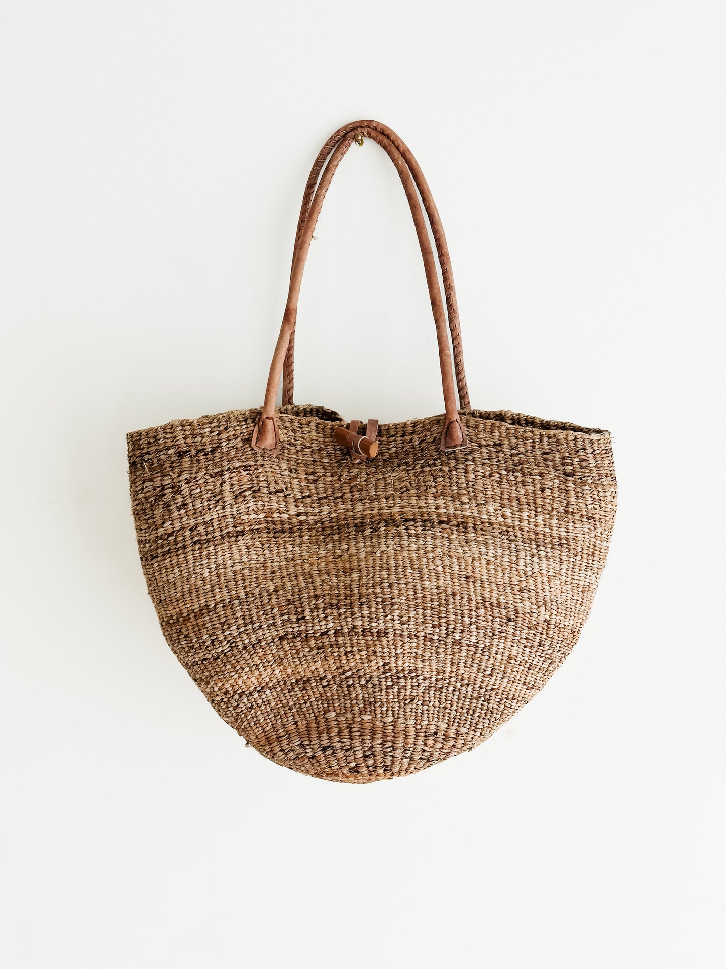 vintage jute tote bag