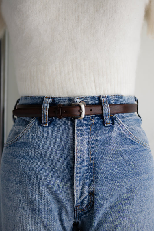 vintage brown leather belt