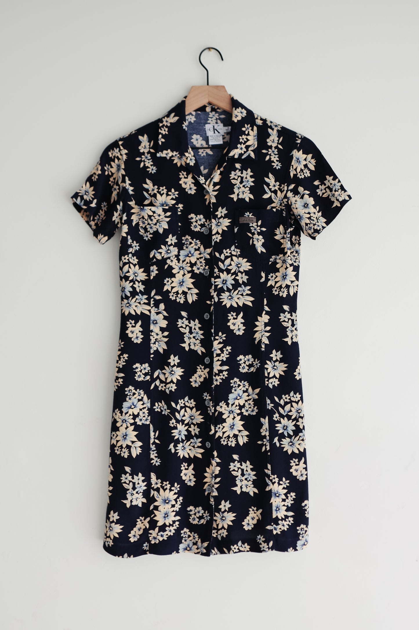 vintage Calvin Klein botanical mini dress (S)