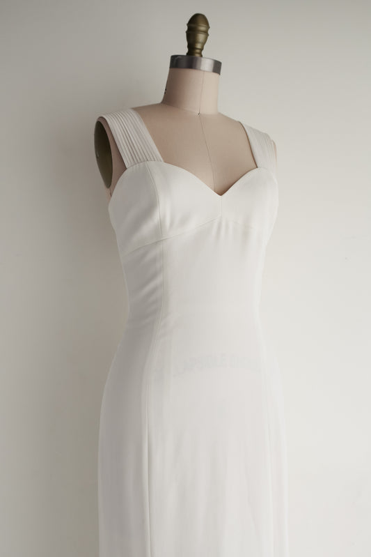vintage cream cocktail dress (S/M)