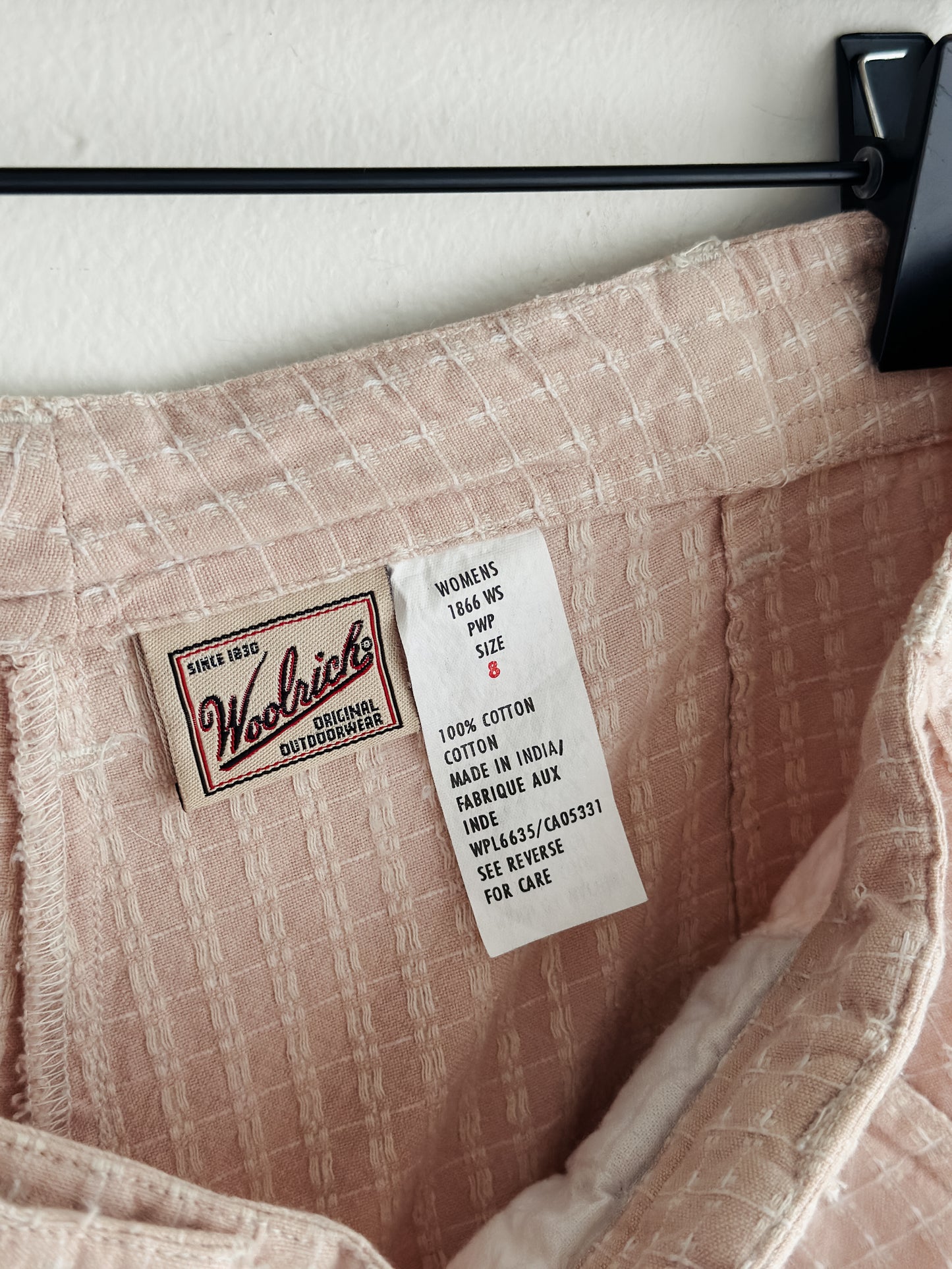 vintage petal pink cotton shorts (M)