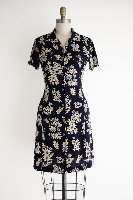 vintage Calvin Klein botanical mini dress (S)