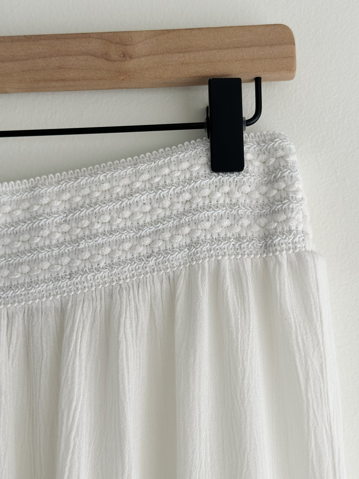vintage white crepe pants (M)
