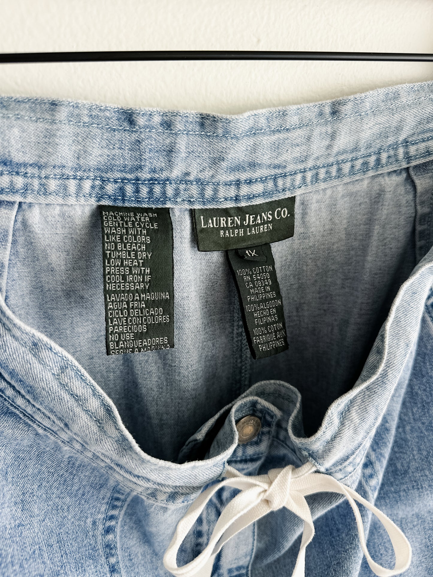 vintage denim maxi skirt (M/L)