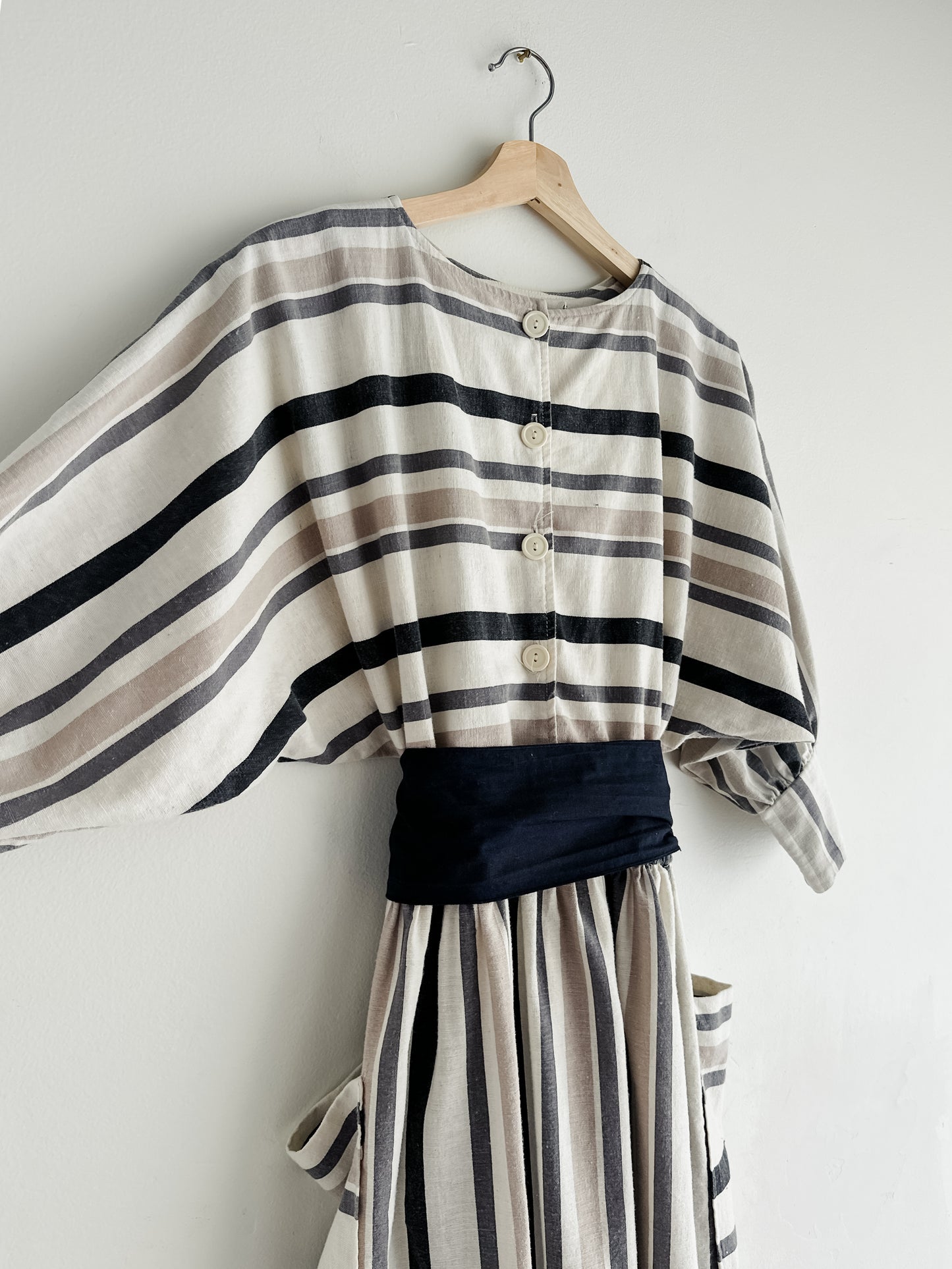 vintage striped woven dress (S)