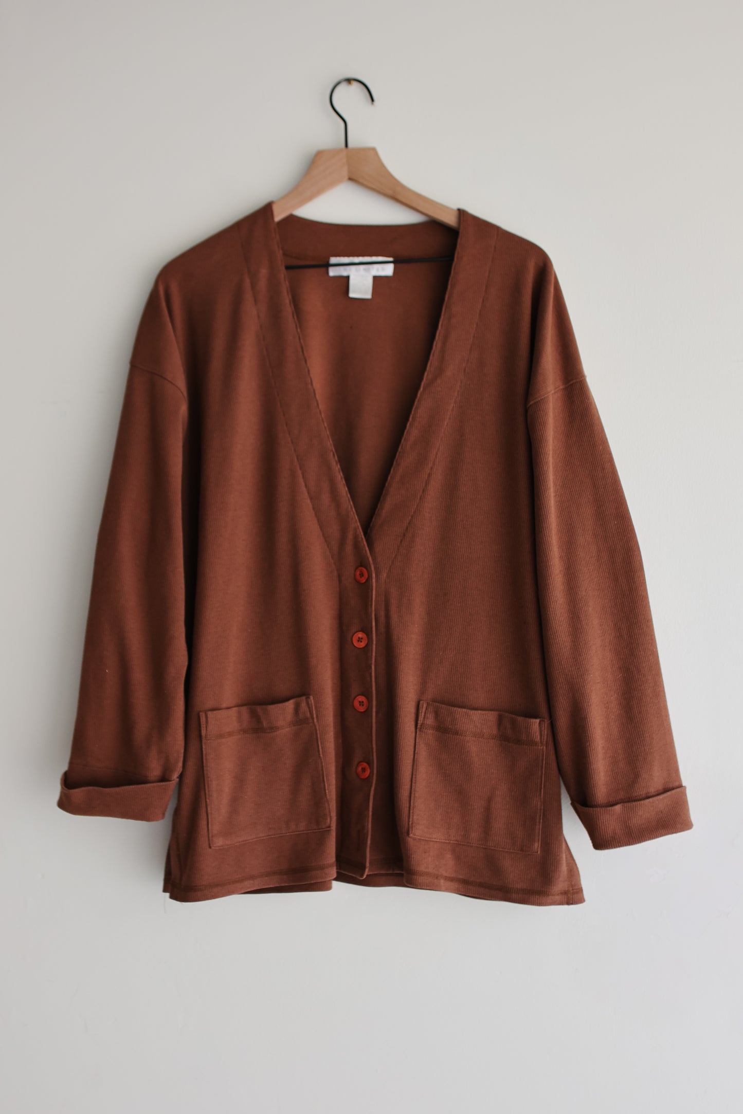 vintage clay cotton cardigan (M)