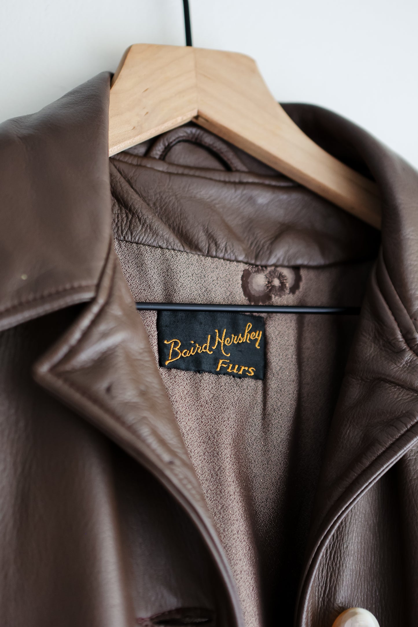 vintage soft leather coat (M)