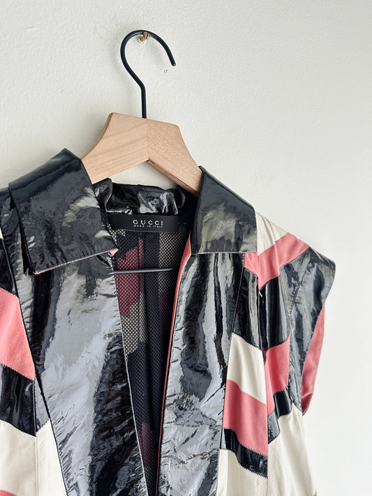 Vintage Gucci 2006 patchwork leather top (sz 42)