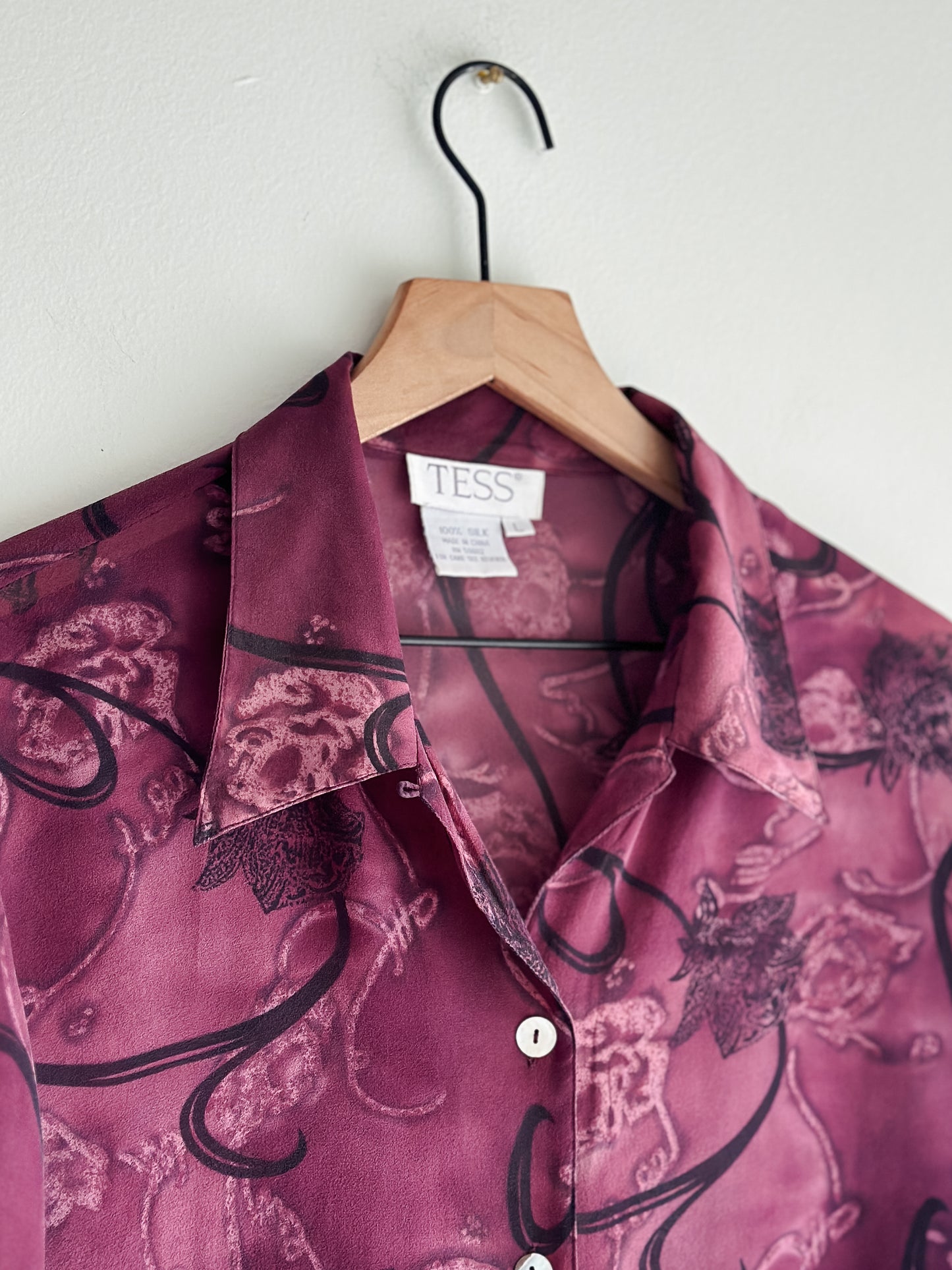 vintage sheer silk blouse (M)