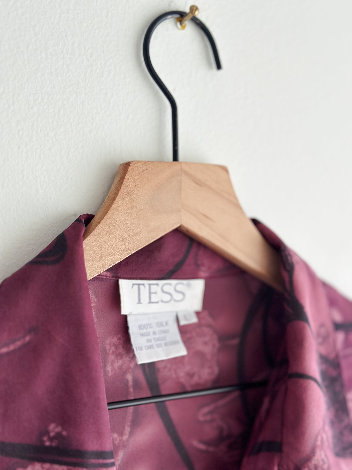 vintage sheer silk blouse (M)