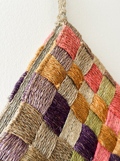 vintage basketweave clutch