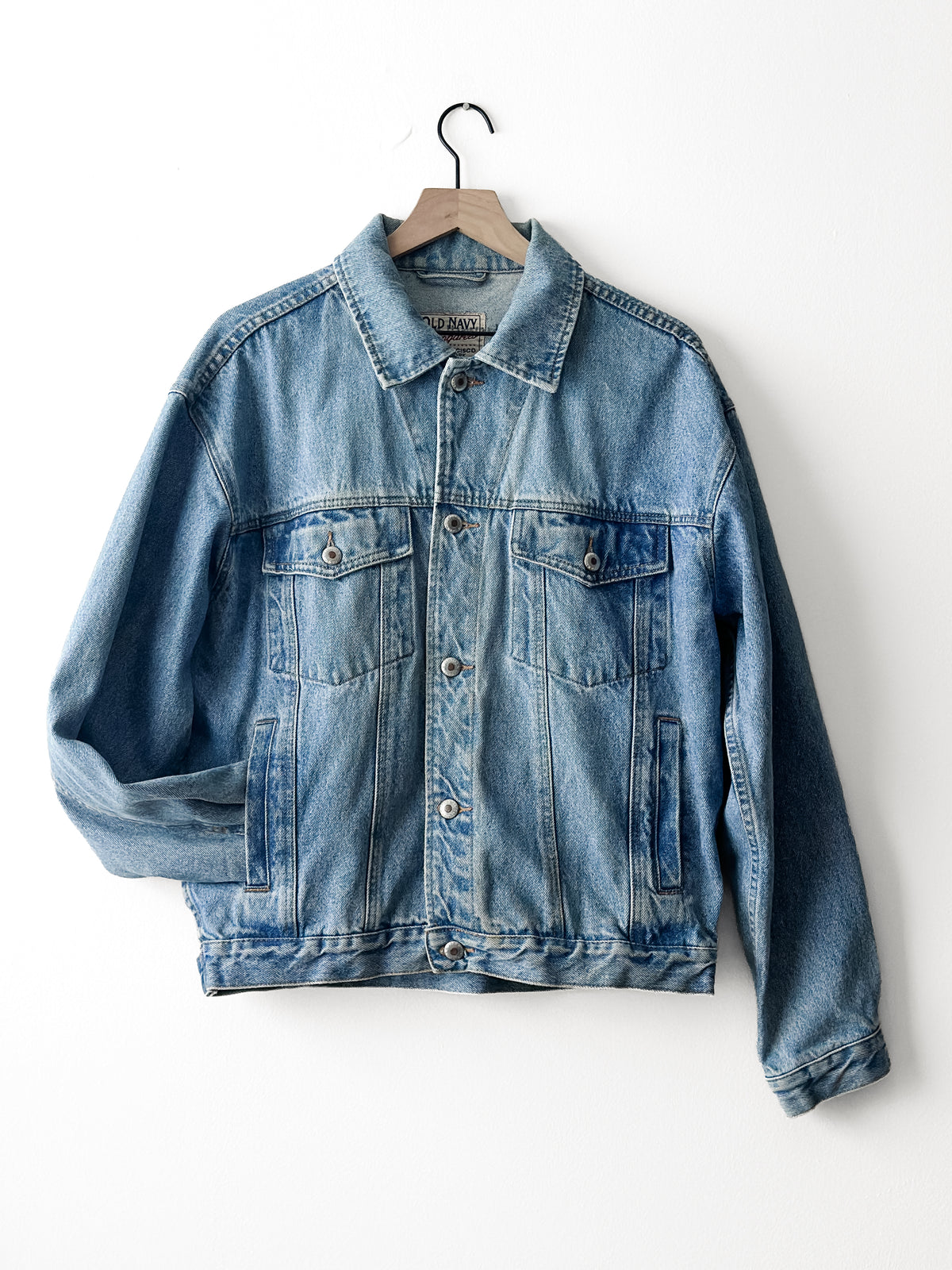 vintage early Old Navy oversized jean jacket (M)