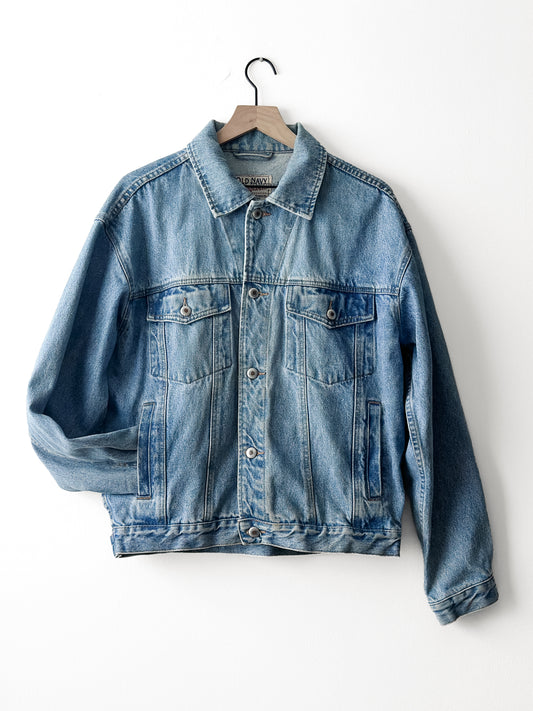 vintage early Old Navy oversized jean jacket (M)