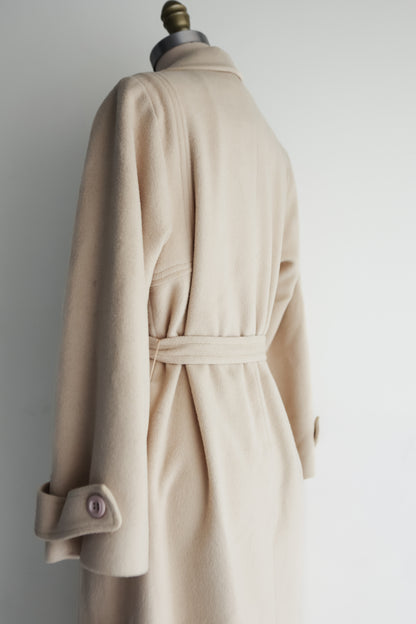 vintage cream cashmere coat (S)