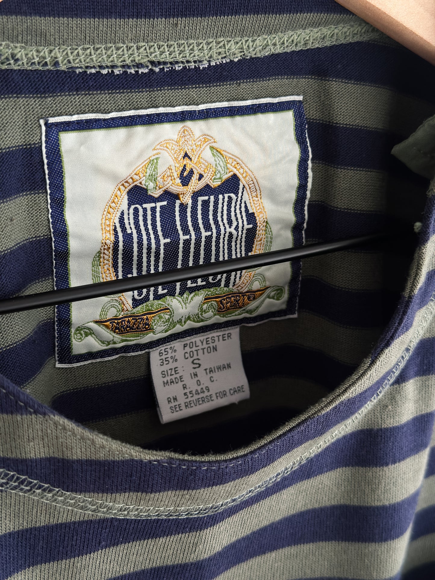 vintage striped cropped tee (M)