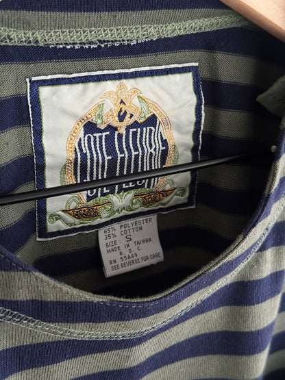 vintage striped cropped tee (M)