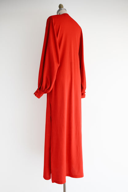 vintage red Saks party dress (S)